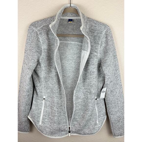 NWT Old Navy Activewear Gray Zip Up Jacket Size Medium NWT - Picture 2 of 8